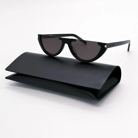 NEW SAINT LAURENT SL563 001 CAT EYE BLACK WOMEN SL 563 SUNGLASSES SAINT LAURENT - Picture 2 of 12